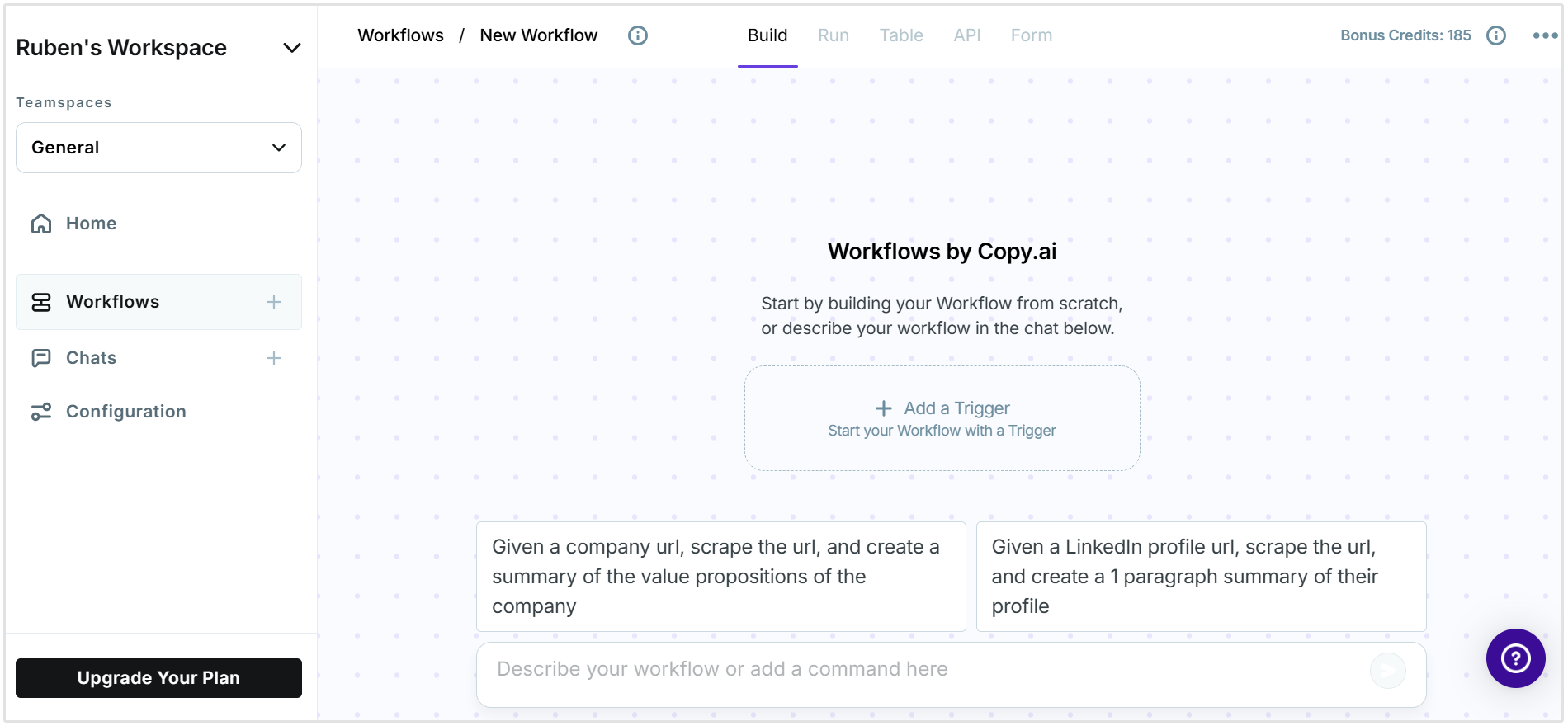 Start a new workflow